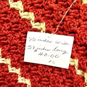 Hand crocheted blanket
